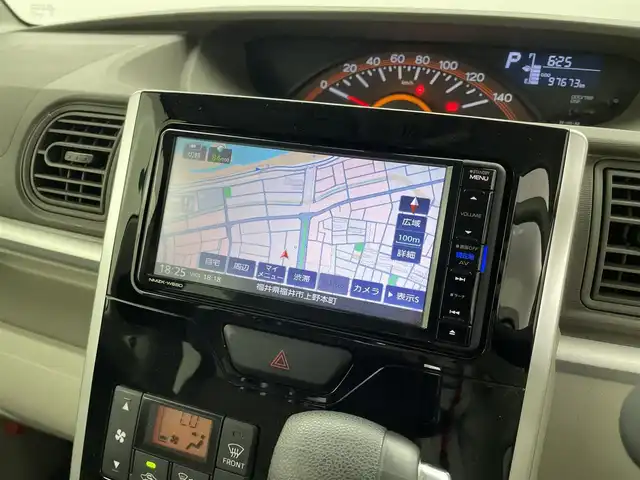 ダイハツ タント X LTD SA Ⅲ 福井県 2018(平30)年 9.8万km パールホワイトⅢ 純正ナビ/CD/DVD/Bluetooth/フルセグ/両側パワースライドドア/全方位カメラ/バックカメラ/オートライト/プッシュスタート/ドアバイザー