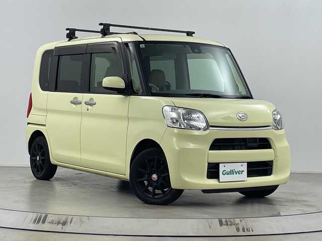 ダイハツ タント X SAⅡ 埼玉県 2015(平27)年 9.8万km コットンアイボリー ルーフキャリア　/純正ナビ　/バックカメラ　/前ドライブレコーダー　/ＥＴＣ　/衝突軽減ブレーキ　/レーンキープアシスト　/横滑り防止措置　/プッシュスタート　/スマートキー　/ドアバイザー　/片側パワースライドドア