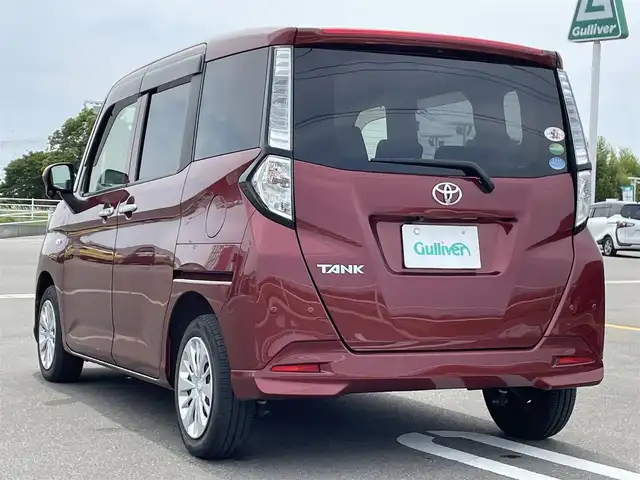 トヨタ タンク X S 佐賀県 2019(令1)年 5.7万km ファイアークォーツレッドM 社外SDナビ/・フルセグTV/CD/DVD/SD/Bluetooth/バックカメラ/片側パワースライドドア/前後ドライブレコーダー/ビルトインETC/後席用サイドサンシェード/D＋N席シートヒーター/ISOFIX対応/ステリングリモコン/オートハイビーム/プリクラッシュブレーキ/・レーンディパーチャーアラート/クリアランスソナー/純正ドアバイザ―/新車保証書/取扱説明書/スペアキー１本
