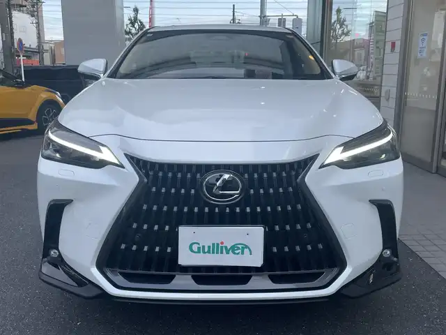 レクサス ＮＸ 350h バージョンL 愛知県 2025(令7)年 0.1万km ソニッククォーツ ワンオーナー/ムーンルーフ/レザーシート〈ヘーゼル〉/前席パワーシート/前席シートヒーター＆ベンチレーション/後部席シートヒーター/後部席電動格納/純正14インチディスプレイオプラス/・車載ナビ／Bluetooth／地デジTV/レクサスプレミアムサウンドシステム/バック＆アラウンドビューカメラ/ハンズフリーパワーバックドア/ヘッドアップディスプレイ/デジタルインナーミラー/三眼LEDヘッドライト/Lexus SAFETY SYSTEM+/・プリクラッシュセーフティ/・レーンディパーチャーアラート/・レーントレーシングアシスト/・レーダークルーズコントロール/・先行車発進告知/・オートマチックハイビーム/・プロアクティブドライビングアシスト/ブラインドスポットモニター/リモート機能付アドバンスドパーク/純正20インチAW/スマートキー×2＆カードキー〈ケース付〉