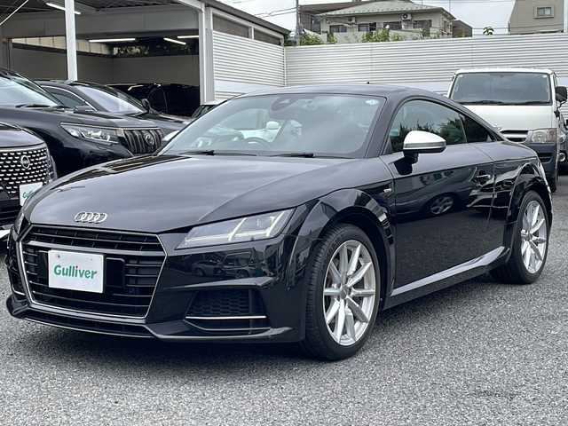 アウディ ＴＴクーペ 1．8TFSI 1st E 東京都 2016(平28)年 5.7万km ミトスブラックメタリック 新車時保証書 整備記録簿/取扱説明書 /アシスタンスP/クルーズコントロール/純正ナビ/フルセグTV/SD/CD/DVD/BT/USB/AUX/バックカメラ ETC【DSRC】/Fドライブレコーダー/LEDライト/オートライト/スマートキー×2/パドルシフト付革巻きハンドル/コーナーセンサー/純正18インチアルミ