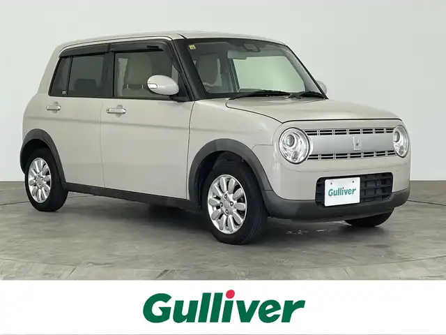 スズキ ラパン X 大分県 2020(令2)年 4.8万km フォーンベージュM ワンオーナ/社外ディスプレイオーディオ/（Bluetooth/CD/DVD)/衝突軽減ブレーキ/前席シートヒーター/ベンチシート/オートエアコン/プッシュスタート・スマートキー/スペアキー/電動格納ミラー/純正アルミホイール/保証書・取扱説明書