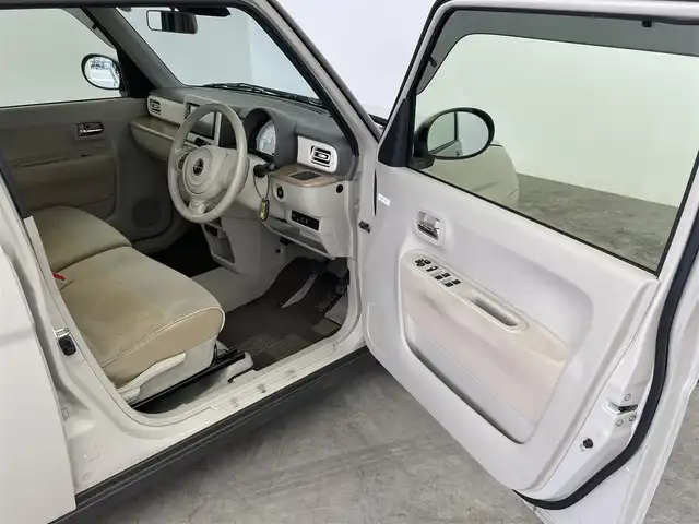 スズキ ラパン X 大分県 2020(令2)年 4.8万km フォーンベージュM ワンオーナ/社外ディスプレイオーディオ/（Bluetooth/CD/DVD)/衝突軽減ブレーキ/前席シートヒーター/ベンチシート/オートエアコン/プッシュスタート・スマートキー/スペアキー/電動格納ミラー/純正アルミホイール/保証書・取扱説明書
