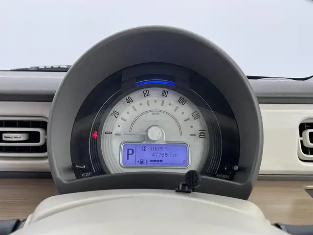 スズキ ラパン X 大分県 2020(令2)年 4.8万km フォーンベージュM ワンオーナ/社外ディスプレイオーディオ/（Bluetooth/CD/DVD)/衝突軽減ブレーキ/前席シートヒーター/ベンチシート/オートエアコン/プッシュスタート・スマートキー/スペアキー/電動格納ミラー/純正アルミホイール/保証書・取扱説明書
