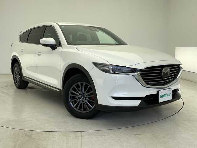 マツダ ＣＸ－８ XD スマートエディション 千葉県 2020(令2)年 5.7万km スノーフレイクホワイトパールマイカ i-ACTIVSENSE/アドバンストスマートシティブレーキサポート/AT誤発進抑制制御/レーンキープアシストシステム/アダプティブLEDヘッドライト/ブラインドスポットモニタリング/リアクロストラフィックアラート/ドライバーアテンションアラート/マツダレーダークルーズコントロール/360°ビューモニター＋フロントパーキングセンサー/交通標識認識システム/純正ナビ/　　CD/DVD/Bluetooth/AM/FM/フルセグ/ETC/前後ドライブレコーダー/パワーバックドア/純正17インチAW/純正フロアマット/オートライト/LEDライト/ヘッドアップディスプレイ/パドルシフト/ステアリングスイッチ/電子パーキング/オートブレーキホールド/プッシュスタート/スマートキー