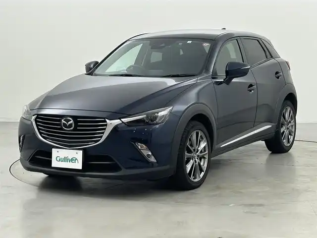 マツダ ＣＸ－３ XD ノーブル ブラウン 福岡県 2017(平29)年 6万km ディープクリスタルブルーマイカ ディーゼルターボ/衝突軽減ブレーキ/レーンキープアシスト/BSM/HUD/純正ナビ/バックカメラ/クルーズコントロール/ハーフレザーシート/前席シートヒーター/ハンドルヒーター/パドルシフト/ドライブレコーダー/ETC/純正18インチアルミホイール（215/60/R18）/LEDヘッドライト/スマートキー/プッシュスタート