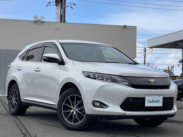 トヨタ ハリアー エレガンス 道東・釧路十勝 2014(平26)年 13万km ホワイトパールクリスタルシャイン 4WD/寒冷地仕様/純正ディーラーOPナビ/ (DISC/SD/BT)/ワンセグTV/バックカメラ/ビルトインETC/社外ドライブレコーダー/革巻きステアリング/ステアリングスイッチ/ハーフレザーシート/パワーシート/ (運転席)/プッシュスタート/スマートキー/スペアキー/社外エンジンスターター/社外17インチAW付サマータイヤ積込/社外17インチAW/純正LEDヘッドライト/オートライト/フォグランプ/ (フロント/リア)/ウインカーミラー/電動格納ミラー/純正ドアバイザー/純正フロアマット/横滑り防止装置/アイドリングストップ/取扱説明書/保証書