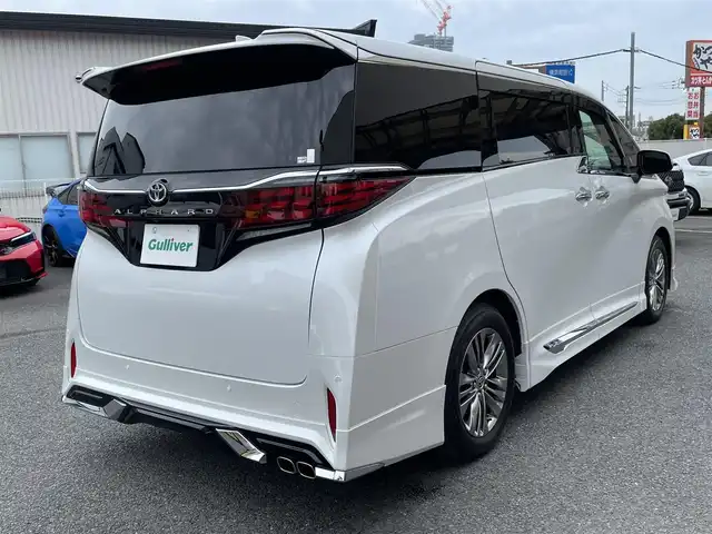 トヨタ アルファード Z 神奈川県 2024(令6)年 0.1万km プラチナホワイトパールマイカ ワンオーナー/モデリスタエアロ/マフラー/左右独立ムーンルーフ/ユニバーサルステップ/黒革シート/純正メモリーナビ・地デジTV/純正13.2インチ有機ELフリップダウンモニター/全方位カメラ/USB/BT/Miracast/HDMI再生/ワイヤレス充電/ビルトインETC2.0/前後ドライブレコーダー/トヨタセーフティセンス/両側パワースライドドア/純正18インチAW/LEDライト/LEDフォグ/パワーバックドア/コーナーセンサー/プッシュスタート/スマートキー×2/AC100V/ステアスイッチ/R7年ディーラー整備記録/保証書・ユーザーガイドあり