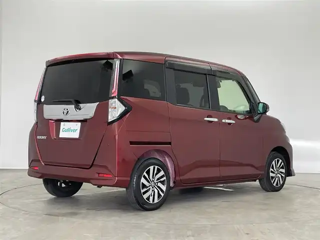 トヨタ ルーミー カスタムG 埼玉県 2022(令4)年 0.1万km ファイアークォーツレッドM 純正９インチディスプレイオーディオ　/パノラミックビューモニター　/ビルトインＥＴＣ２．０　/レーダークルーズコントロール　/前後ドライブレコーダー　/シートヒーター　/両側パワースライドドア　/ＬＥＤオートライト/地デジTV