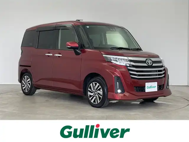 トヨタ ルーミー カスタムG 埼玉県 2022(令4)年 0.1万km ファイアークォーツレッドM 純正９インチディスプレイオーディオ　/パノラミックビューモニター　/ビルトインＥＴＣ２．０　/レーダークルーズコントロール　/前後ドライブレコーダー　/シートヒーター　/両側パワースライドドア　/ＬＥＤオートライト/地デジTV