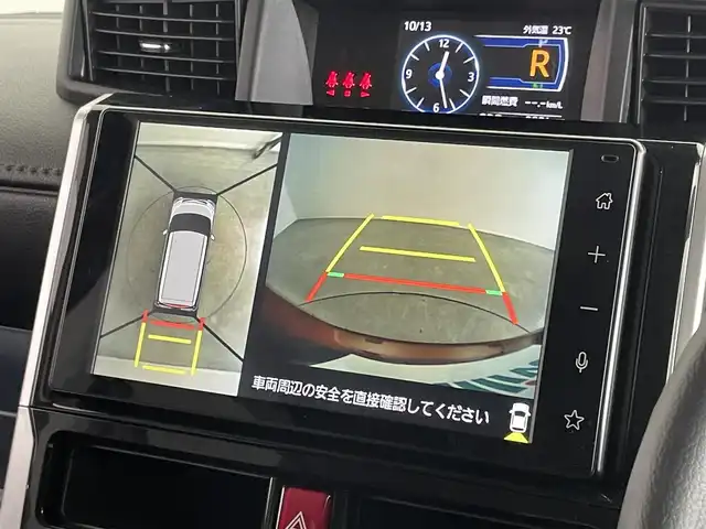 トヨタ ルーミー カスタムG 埼玉県 2022(令4)年 0.1万km ファイアークォーツレッドM 純正９インチディスプレイオーディオ　/パノラミックビューモニター　/ビルトインＥＴＣ２．０　/レーダークルーズコントロール　/前後ドライブレコーダー　/シートヒーター　/両側パワースライドドア　/ＬＥＤオートライト/地デジTV