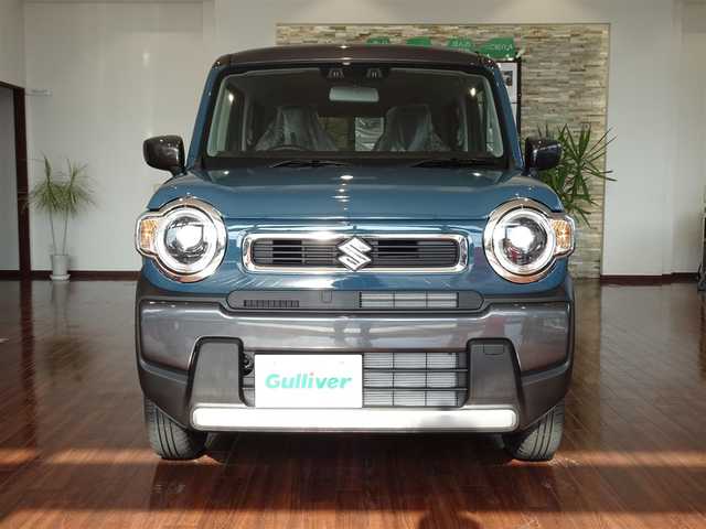 スズキ ハスラー HYBRID G 千葉県 2025(令7)年 0.1万km未満 デニムブルー ガンメタリック 2トーン 【届出済未使用車】/【デニムブルーM/ガンM2トーン（D4E）】/LEDヘッドライト/シートヒーター/マルチインフォメーションディスプレイ（カラー）/ステアリングスイッチ/スズキセーフティサポート/・デュアルセンサーブレーキサポート/・後退時ブレーキサポート/・誤発進/後方誤発進抑制機能/・車線逸脱抑制/警報機能/・ふらつき警報機能/・標識認識機能/・アダプティブクルーズコントロール/・先行車発進お知らせ機能/・ハイビームアシスト/プッシュスタート/スマートキー2本/シートヒーター/アイドリングストップ/オートライト/サイドエアバッグ/カーテンエアバッグ/保証書/取扱説明書/