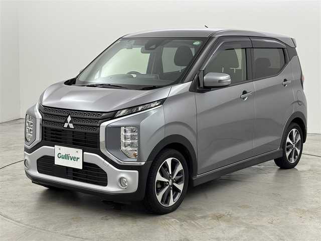 三菱 ｅＫクロス T 福岡県 2019(令1)年 7.3万km チタニウムグレーメタリック 純正９型ナビ（ＢＴ，フルセグＴＶ）　/バックカメラ　/ＥＴＣ　/前方ドラレコ　/コーナーセンサー　/衝突軽減ブレーキ　/レーンキープ　/アイドリングストップ　/シートヒーター　/純正１５インチＡＷ　/ＬＥＤヘッドライト