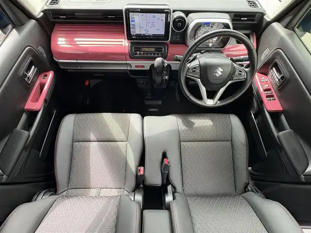 スズキ スペーシア カスタム HYBRID XS ターボ 滋賀県 2020(令2)年 4.4万km ブリスクブルーM 純正8インチナビ/（Bluetooth/フルセグ TV/CD/DVD/SD）/両側パワースライドドア/シートヒーター（D席）/ビルトインETC/ドライブレコーダー/クルーズコントロール/全方位/バックカメラ/LEDライト/レーンンキープアシスト/オートマチックハイビームシステム/衝突軽減ブレーキ/スマートキー/ステアリングリモコン/スペアキー