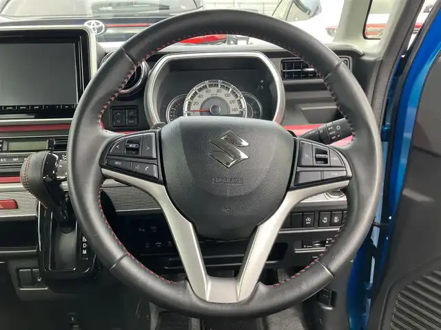 スズキ スペーシア カスタム HYBRID XS ターボ 滋賀県 2020(令2)年 4.4万km ブリスクブルーM 純正8インチナビ/（Bluetooth/フルセグ TV/CD/DVD/SD）/両側パワースライドドア/シートヒーター（D席）/ビルトインETC/ドライブレコーダー/クルーズコントロール/全方位/バックカメラ/LEDライト/レーンンキープアシスト/オートマチックハイビームシステム/衝突軽減ブレーキ/スマートキー/ステアリングリモコン/スペアキー