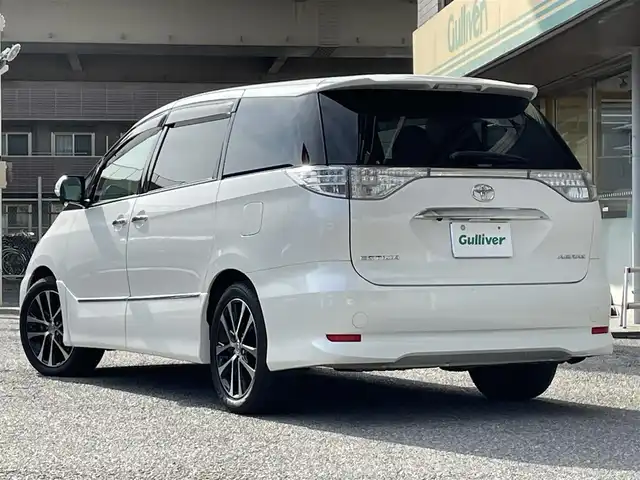 トヨタ エスティマ アエラス プレミアムエディション 千葉県 2015(平27)年 8.4万km ホワイトパールクリスタルシャイン 純正HDDナビゲーション/（CD/DVD/BT/フルセグTV）/バックカメラ/両側パワースライドドア/前後ドライブレコーダー/ビルトインETC/クルーズコントロール/ステアリングスイッチ/運転席パワーシート/ハーフレザーシート/キセノンライト/フォグライト/オートライト/ドアバイザー/電格ミラー/純正フロアマット/純正18インチアルミホイール