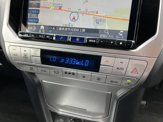 トヨタ ランドクルーザー プラド TX 三重県 2022(令4)年 5.5万km ブラック ♪ワンオーナー /♪4WD/プリクラッシュセーフティ/レーンディパーチャーアラート/パーキングサポートブレーキ/ロードサインアシスト/クリアランスソナー/先行車発進告知/オートマチックハイビーム/レーダークルーズコントロール/スマートキー×2/プッシュスタート/社外9インチナビ/・フルセグ・SD録音/・HDMI・USB/・DVD再生/・Bluetoothオーディオ/・Apple Car Play/・Android Auto/・バックカメラ /ハーフレザー調シートカバー/純正17インチAW/LEDヘッドライト/LEDフォグライト/オートライト/ウィンカーミラー /オートリトラクタブルミラー/サイドステップ/ステアリングスイッチ/スモークフィルム/ビルトインETC/フロアマット/サイド/カーテン/ニーエアバック