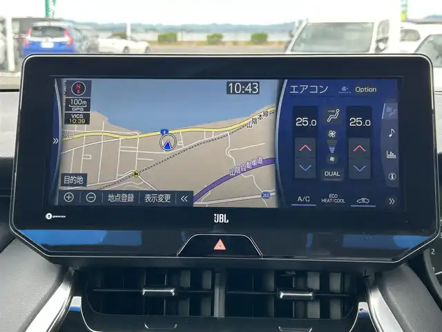 トヨタ ハリアー Z 島根県 2021(令3)年 2.8万km ブラック 登録時走行距離27155km/純正12型ナビ(BT/AM/FM)/JBLプレミアムサウンドシステム/フルセグTV/ハンズフリーパワーバックドア/パノラミックビューモニター/ビルトインETC2.0/レーダークルーズコントロール/クリアランスソナー/セーフティセンス/・プリクラッシュセーフティ/・レーントレーシングアシスト/・アダプティブハイビームシステム/・ロードサインアシスト/ブラインドスポットモニター/パーキングサポートブレーキ/デジタルインナーミラー/プロジェクター式LEDヘッドランプ/運転席パワーシート/スペアキー/禁煙車
