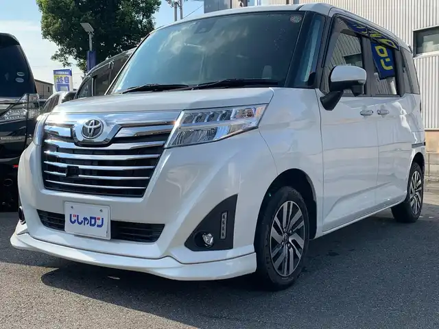 トヨタ ルーミー カスタムG S 福井県 2018(平30)年 9.4万km パールホワイトⅢ (株)IDOMが運営する【じしゃロン福井店】の自社ローン対象車両になります。こちらは現金またはオートローンご利用時の価格です。自社ローンご希望の方は別途その旨お申付け下さい/純正ナビ（CD・DVD・BT接続可）/フルセグテレビ/バックカメラ/ETC/両側パワースライドドア/LEDヘッドライト/純正フロアマット