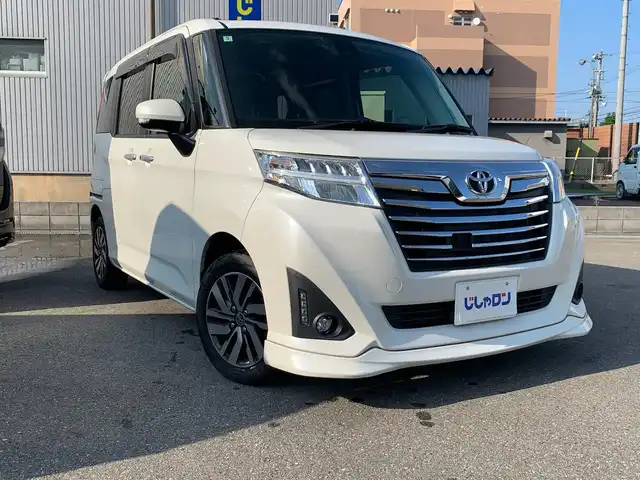 トヨタ ルーミー カスタムG S 福井県 2018(平30)年 9.4万km パールホワイトⅢ (株)IDOMが運営する【じしゃロン福井店】の自社ローン対象車両になります。こちらは現金またはオートローンご利用時の価格です。自社ローンご希望の方は別途その旨お申付け下さい/純正ナビ（CD・DVD・BT接続可）/フルセグテレビ/バックカメラ/ETC/両側パワースライドドア/LEDヘッドライト/純正フロアマット