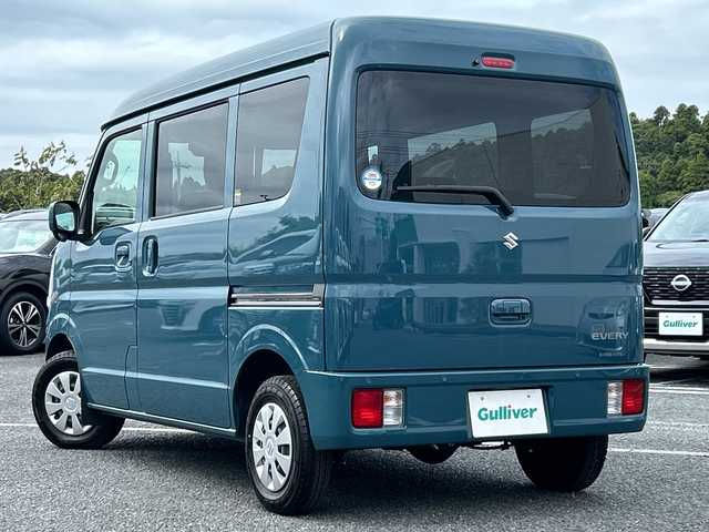 スズキ エブリイ JOIN 千葉県 2024(令6)年 0.2万km デニムブルーメタリック 4WD ディスプレイオーディオ バックカメラ タイプC USB BT 両側イージークローザードア セーフティサポート ルーフシェルフ ハイルーフ LEDライト アイドリングストップ スマートキー