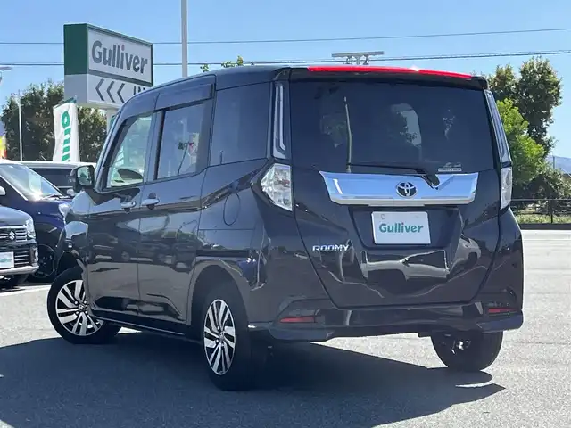 トヨタ ルーミー カスタムG 奈良県 2023(令5)年 1.9万km ブラックマイカメタリック 純正９インチディスプレイオーディオ/（フルセグ/BT/AppleCarPlay/AndroidAuto)/レーダークルーズコントロール/アラウンドビューモニター/前後コーナーセンサー/プリクラッシュセーフティ/レーンキープアシスト/両側パワースライドドア/前席シートヒーター/後席サンシェード/前後ドライブレコーダー/ETC/純正14インチAW/保証書/取り扱い説明書/スペアキーX1