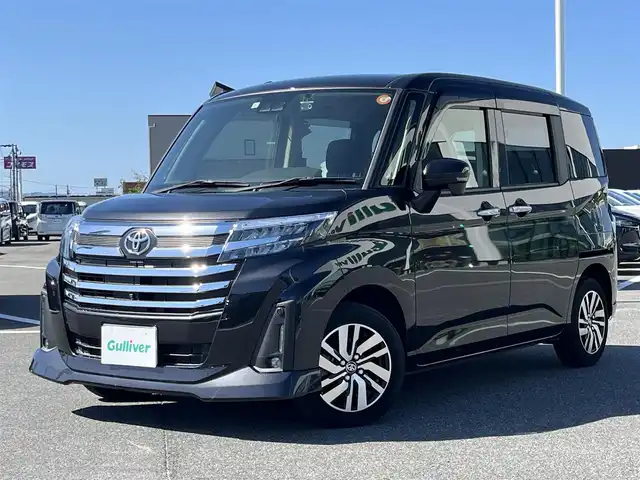 トヨタ ルーミー カスタムG 奈良県 2023(令5)年 1.9万km ブラックマイカメタリック 純正９インチディスプレイオーディオ/（フルセグ/BT/AppleCarPlay/AndroidAuto)/レーダークルーズコントロール/アラウンドビューモニター/前後コーナーセンサー/プリクラッシュセーフティ/レーンキープアシスト/両側パワースライドドア/前席シートヒーター/後席サンシェード/前後ドライブレコーダー/ETC/純正14インチAW/保証書/取り扱い説明書/スペアキーX1