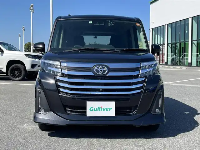 トヨタ ルーミー カスタムG 奈良県 2023(令5)年 1.9万km ブラックマイカメタリック 純正９インチディスプレイオーディオ/（フルセグ/BT/AppleCarPlay/AndroidAuto)/レーダークルーズコントロール/アラウンドビューモニター/前後コーナーセンサー/プリクラッシュセーフティ/レーンキープアシスト/両側パワースライドドア/前席シートヒーター/後席サンシェード/前後ドライブレコーダー/ETC/純正14インチAW/保証書/取り扱い説明書/スペアキーX1