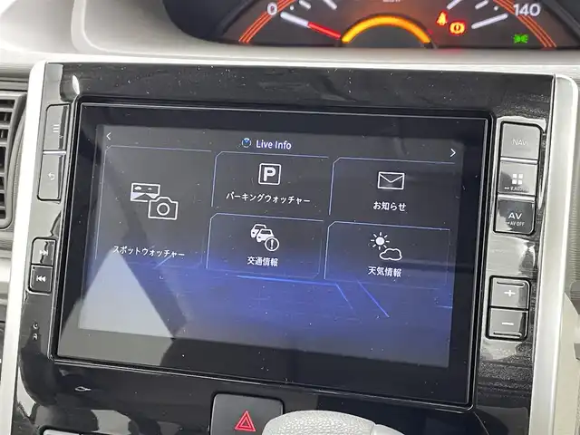 ダイハツ タント X LTD SA Ⅲ 群馬県 2018(平30)年 1.7万km ブラックマイカメタリック 禁煙車　純正８インチメモリナビ　フリップダウンモニター　アラウンドビューカメラ　シートヒーター　両側パワースライドドア　前後ドライブレコ―ダー　デジタルインナーミラー　オートマチックハイビーム