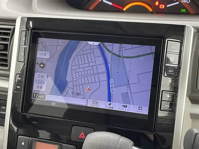 ダイハツ タント X LTD SA Ⅲ 群馬県 2018(平30)年 1.7万km ブラックマイカメタリック 禁煙車　純正８インチメモリナビ　フリップダウンモニター　アラウンドビューカメラ　シートヒーター　両側パワースライドドア　前後ドライブレコ―ダー　デジタルインナーミラー　オートマチックハイビーム