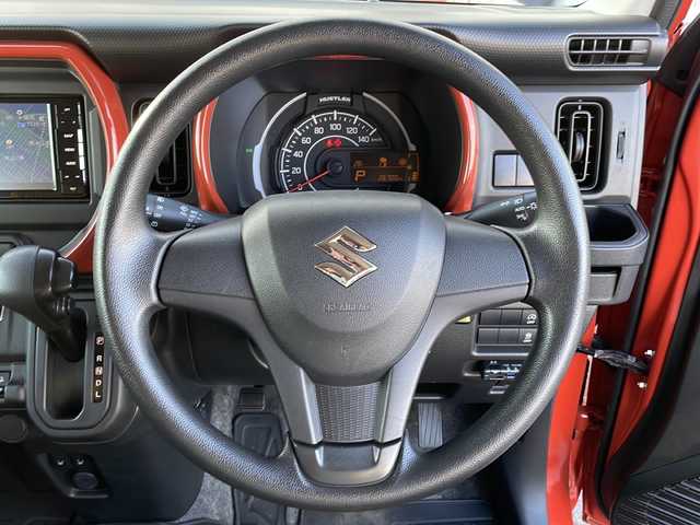 スズキ ハスラー HYBRID G 道北・旭川 2020(令2)年 2.7万km バーミリオンオレンジ/ガンメタリック2トーン /4WD//禁煙車//社外SDナビ//CD/DVD/SD/MSV/BT/フルセグ//バックカメラ//アイドリングストップ//横滑り防止//ヒルディセントコントロール//グリップコントロール//前席シートヒーター //ミラーヒーター //ETC//プッシュスタート //エンジンスターター //ライトレベライザー //オートライト//純正フロアマット//ドアバイザー