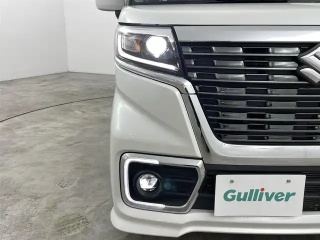 スズキ スペーシア カスタム HYBRID XS 福島県 2020(令2)年 2万km ピュアホワイトP スズキセーフティサポート/・衝突被害軽減ブレーキ/・後退時ブレーキサポート/・前後誤発進抑制/・レーダークルーズコントロール/・標識認識/社外7インチナビ/・フルセグTV/BT/SD/CD/DVD/AM/FM/・ETC/・前後ドライブレコーダー/両側パワースライドドア/革張ステアリング/・ステアリングリモコン/ハーフレザーシート/・ベンチシート/・D席シートヒーター/プッシュスタート/・スマートキー/・スペアキー1本/電動格納ミラー/・ウィンカーミラー/・オートミラー/純正フロアマット/ドアバイザー/純正15インチAW