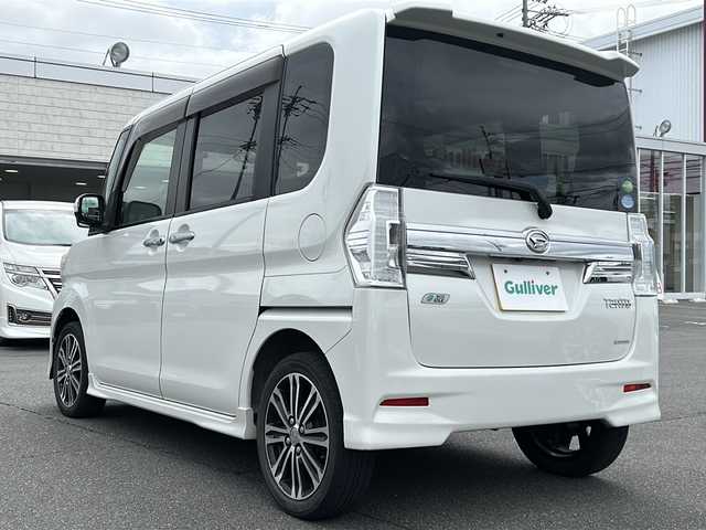 ダイハツ タント カスタム RS SA 長野県 2014(平26)年 11.8万km パールホワイトⅢ ・純正ディーラーオプションナビ/(CD/」DVD/Bluetooth/フルセグTV)/・純正フロアマット/・プッシュスタート/・両側パワースライドドア/・純正15インチアルミホイール