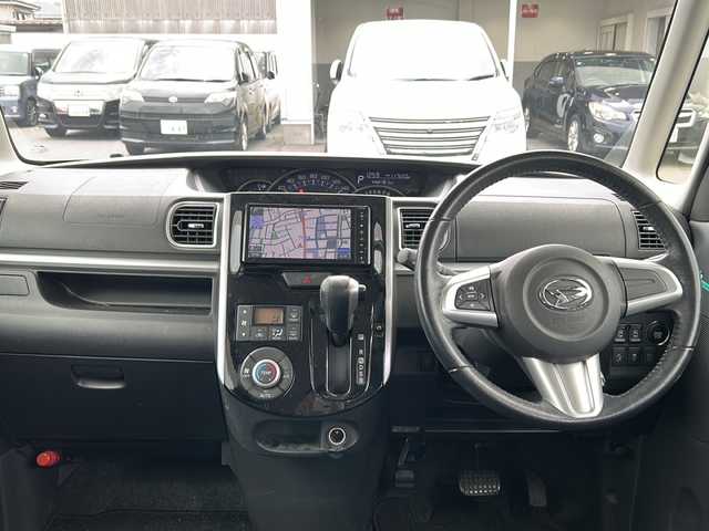 ダイハツ タント カスタム RS SA 長野県 2014(平26)年 11.8万km パールホワイトⅢ ・純正ディーラーオプションナビ/(CD/」DVD/Bluetooth/フルセグTV)/・純正フロアマット/・プッシュスタート/・両側パワースライドドア/・純正15インチアルミホイール