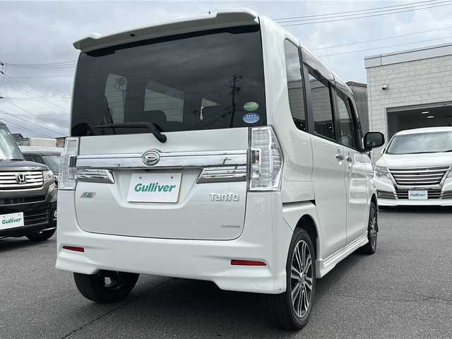 ダイハツ タント カスタム RS SA 長野県 2014(平26)年 11.8万km パールホワイトⅢ ・純正ディーラーオプションナビ/(CD/」DVD/Bluetooth/フルセグTV)/・純正フロアマット/・プッシュスタート/・両側パワースライドドア/・純正15インチアルミホイール