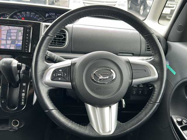 ダイハツ タント カスタム RS SA 長野県 2014(平26)年 11.8万km パールホワイトⅢ ・純正ディーラーオプションナビ/(CD/」DVD/Bluetooth/フルセグTV)/・純正フロアマット/・プッシュスタート/・両側パワースライドドア/・純正15インチアルミホイール