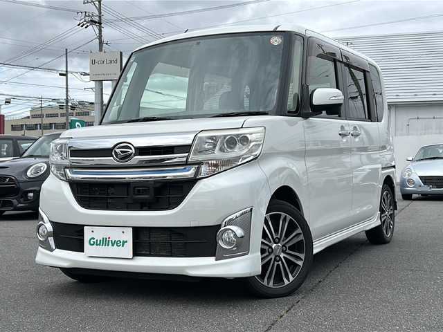 ダイハツ タント カスタム RS SA 長野県 2014(平26)年 11.8万km パールホワイトⅢ ・純正ディーラーオプションナビ/(CD/」DVD/Bluetooth/フルセグTV)/・純正フロアマット/・プッシュスタート/・両側パワースライドドア/・純正15インチアルミホイール