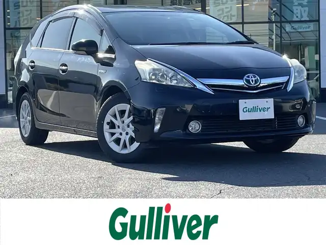 トヨタ プリウス α G 岡山県 2012(平24)年 10.2万km ブラック 登録時走行距離101905km/純正ナビ/地デジTV(Bluetooth/USB/AM/FM/HDD/SD)/バックカメラ/ETC/クルーズコントロール/アイドリングストップ/AAC/オートライト/ヘッドライトウォッシャー/パワーウィンドウ/プッシュスタート/スマートキー