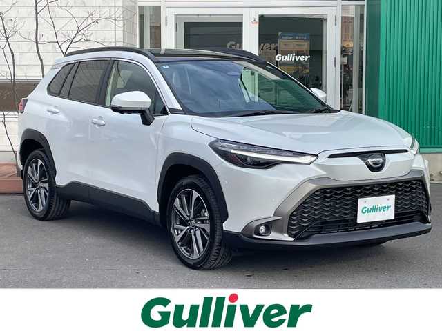トヨタ カローラ クロス ハイブリッド Z 青森県 2025(令7)年 0.2万km プラチナホワイトパールマイカ 4WD/OP寒冷地仕様/OP純正10.5インチDオーディオプラスナビ・フルセグTV/Bluetooth・USB・Miracast/OPパノラミックビューモニター/OPパノラマルーフ/OPトヨタチームメイト/アドバンストパーク/パーキングサポートブレーキ/安心降車アシスト/ブラインドスポットモニター/セーフティセンス/プリクラッシュセーフティ/レーダークルーズコントロール/レーントレーシングアシスト/オートマチックハイビーム/ハーフレザーシート/運転席パワーシート/前席シートヒーター/ステアリングヒーター/パワーバックドア/純正前後ドライブレコーダー/純正ビルトインETC2.0/OP AC100V1500W/ワイパーデアイサー/LEDヘッドライト/LEDフォグランプ/LEDリアフォグランプ/純正18インチアルミ/ルーフレール