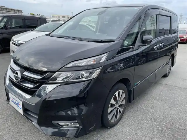 日産 セレナ ハイウェイスター プロパイロットED 兵庫県 2016(平28)年 14.4万km ダイヤモンドブラック (株)IDOMが運営する【じしゃロン姫路店】の自社ローン専用車両になります。こちらは現金またはオートローンご利用時の価格です。自社ローンご希望の方は別途その旨お申付け下さい/フルセグテレビ/バックカメラ/アイドリングストップ/両側パワースライドドア/クルーズコントロール/プッシュスタート