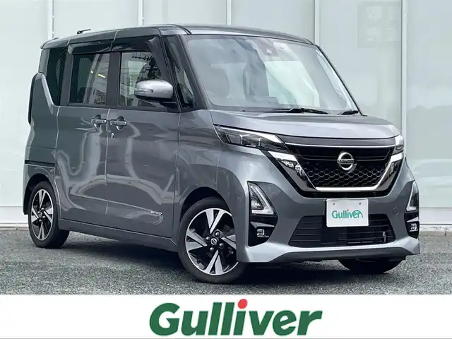 日産 ルークス HWS Gターボ プロパイロットED 福岡県 2022(令4)年 2.7万km チタニウムグレーメタリック 純正9インチディスプレイオーディオ/　（Apple CarPlay/Bluetooth/HDMI）/プロパイロット/両側パワースライドドア/ハンズフリースライドドア/アラウンドビューモニター/前後ドライブレコーダー/純正15インチアルミホイール/横滑り防止装置/レーンキープアシスト/電動パーキングブレーキ/オートホールド/電格ミラー/プッシュスタート/ステアリングスイッチ/純正フロアマット