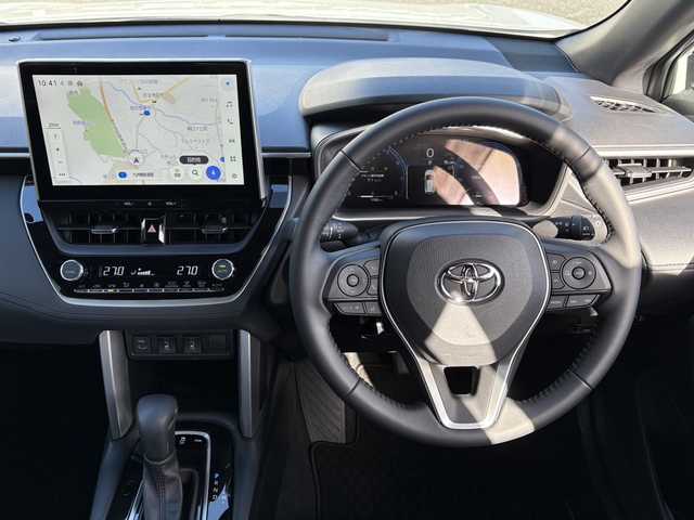 トヨタ カローラ クロス Z 大分県 2025(令7)年 0.2万km プラチナホワイトパールマイカ ワンオーナー /純正メモリーナビ/フルセグ /Bluetooth/純正LEDヘッドライト/オートライトコントロール/オートハイビームアシスト/ハーフレザーシート/パワーシート/シートヒーター/アダプティブクルーズコントロール/レーンキプアシスト/トヨタセーフティセンス/スマートキー/エンジンプッシュスタート/純正18インチアルミホイール