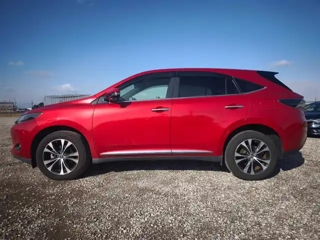 トヨタ ハリアー プレミアム スタイルモーヴ 富山県 2015(平27)年 5.9万km レッドマイカメタリック アルパイン9型/フルセグTV/パワーバックドア/バックモニター/ビルトインETC/クルーズコントロール/車線逸脱警報/LEDヘッドランプ/革巻きコンビステアリング/ステアリングカバー付/合皮/アルカンターラコンビシート/前席パワーシート/シートヒーター/純正18インチアルミホイール/スマートキー/プッシュエンジンスタート/禁煙車