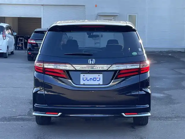 ホンダ オデッセイ アブソルート 20thアニバーサリー 宮城県 2015(平27)年 13.1万km プレミアムヴィーナスブラックP (株)IDOMが運営する【じしゃロン仙台店】の自社ローン対象車両になります。こちらは現金ご利用時の価格です。自社ローンご希望の方は別途その旨お申付け下さい。/両側パワースライドドア/ハーフレザー/SDナビ/フルセグ/Bluetooth/CD/DVD/バックカメラ/クルコン/ETC/パワーシート/クリアランスソナー/LEDヘッドライト