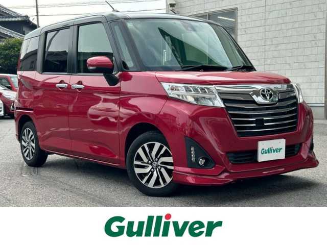 トヨタ ルーミー カスタムG S 愛知県 2018(平30)年 4.5万km ブラックマイカ/マゼンダベリーメタリック 純正SDナビ/フルセグTV/DVD再生/AM/FM/Bluetooth接続/純正ドライブレコーダー/クルーズコントロール/ETCビルトイン/バックカメラ/コーナーセンサー/ウォークスルー/両側パワースライドドア/純正アルミホイール/純正フロアマット/ABS/横滑り防止装置/レーンキープアシスト/衝突被害軽減システム/LEDオートライト/LEDオートハイビーム/電動格納式ミラー/フォグランプ/スマートキー/スペアキー/保証書/取扱説明書