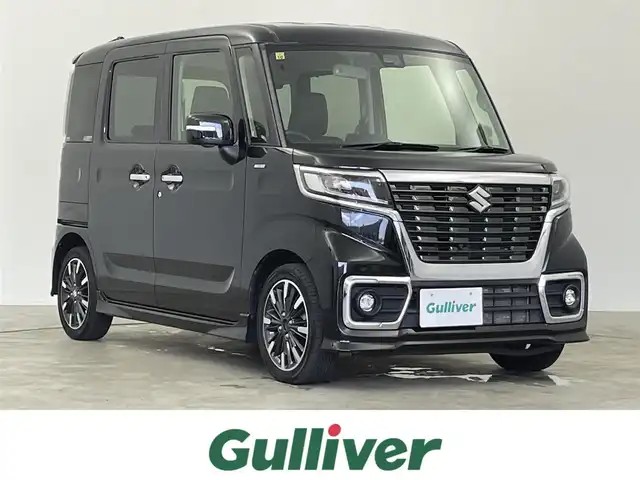 スズキ スペーシア カスタム HYBRID XS 千葉県 2018(平30)年 3.8万km ブルーイッシュブラックパール3 スズキセーフティサポート/・衝突軽減ブレーキ/・レーンキープアシスト/・コーナーセンサー/・横滑り防止装置/純正7インチSDナビ/CD DVD BT MSV フルセグ/全方位カメラ/両側パワースライドドア/LEDオートライト/シートヒーター/純正15インチアルミホイール/ステアリングスイッチ/革巻きステアリング/ドアバイザー/スマートキー/プッシュスタート