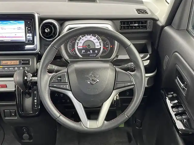 スズキ スペーシア カスタム HYBRID XS 千葉県 2018(平30)年 3.8万km ブルーイッシュブラックパール3 スズキセーフティサポート/・衝突軽減ブレーキ/・レーンキープアシスト/・コーナーセンサー/・横滑り防止装置/純正7インチSDナビ/CD DVD BT MSV フルセグ/全方位カメラ/両側パワースライドドア/LEDオートライト/シートヒーター/純正15インチアルミホイール/ステアリングスイッチ/革巻きステアリング/ドアバイザー/スマートキー/プッシュスタート