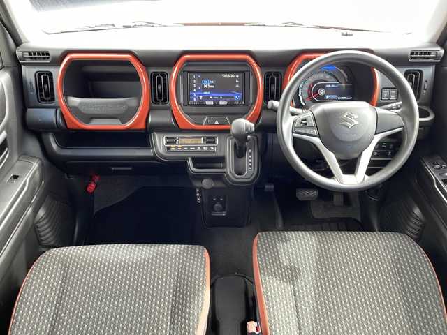 スズキ ハスラー HYBRID G 沖縄県 2021(令3)年 8万km バーミリオンオレンジ/ガンメタリック2トーン ハイブリッド　/コーナーセンサー　/バックカメラ　/エンジンスタートボタン　/パワーウインドウ　/パワーステアリング　/スマートキー　/Ｂｌｕｅｔｏｏｔｈ　/ＥＴＣ　/ＤＶＤ　/シートヒーター