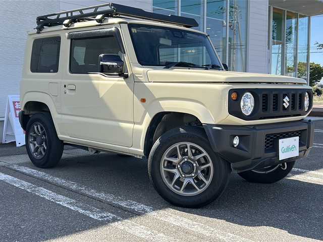 スズキ ジムニー XC 秋田県 2020(令2)年 7.8万km シフォンアイボリーM 社外メモリナビ/Bluetooth、CD/DVD、フルセグTV/ETC/前後ドライブレコーダー/レーダークルーズコントロール/前席シートヒーター/純正16インチAW/ルーフキャリア