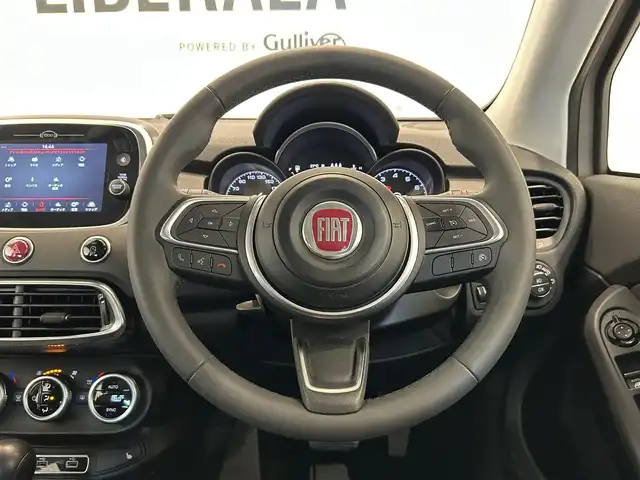 フィアット ５００Ｘ 熊本県 2022(令4)年 4.2万km ベージュ ・スマートキー/・アクティブブレーキ/・レーンセンス/・パーキングセンサー/・クルーズコントロール/・ハーフレザーシート/・前席シートヒーター/・純正ディスプレイオーディオ/　【Bluetooth・USB・AppleCarPlay】/・ETC/・ドライブレコーダー(前後録画)/・社外LEDヘッドランプ/・フォグランプ/・純正マット